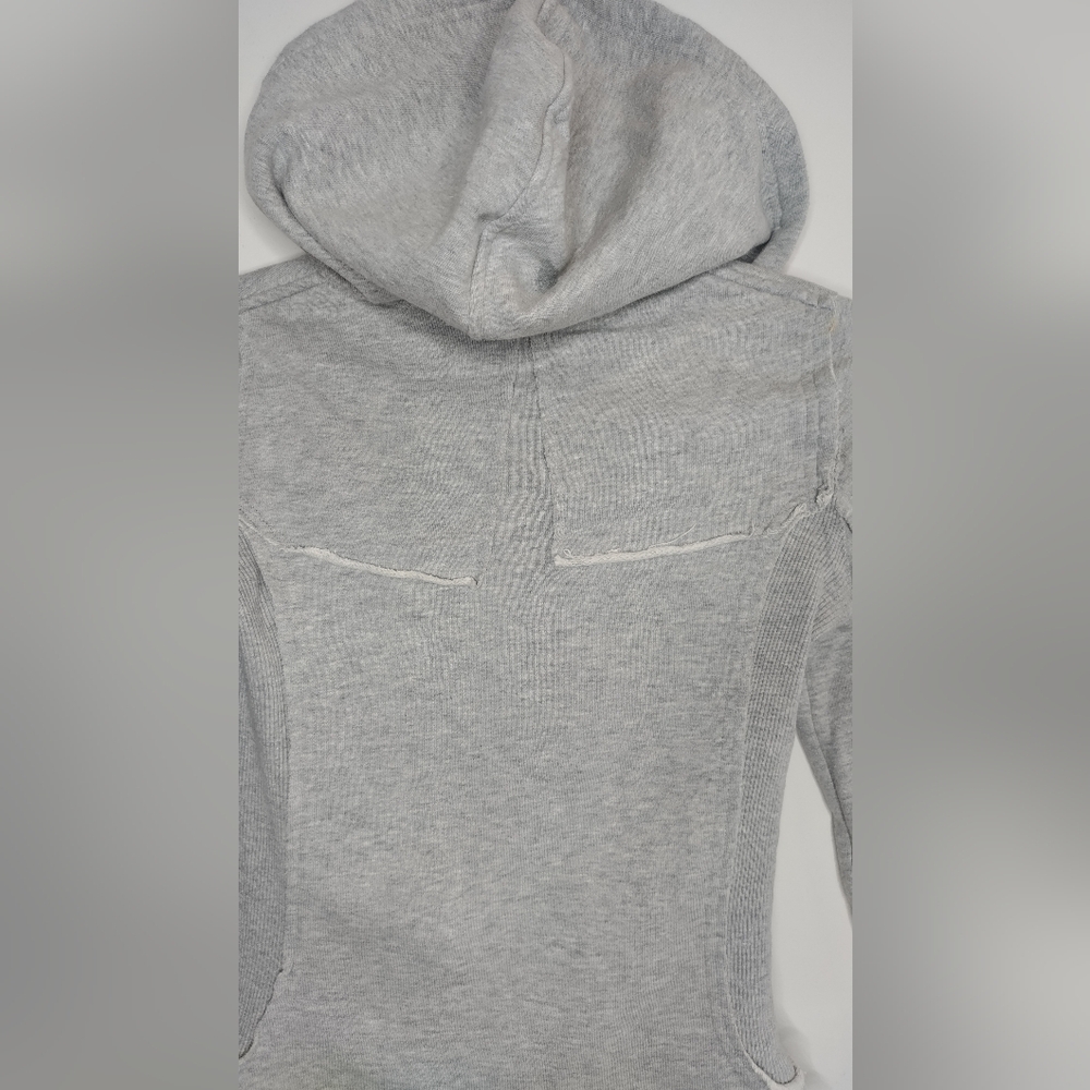 Free People Gray Ribbed Cotton Hoodie Jacket - Picture 4 of 7